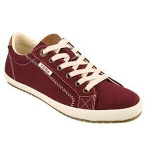 Taos Star Sneakers Canvas Curve Pod Arch Support SILVADUR Shock Absorbent Red 10